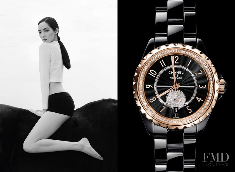 Fei Fei Sun featured in  the Chanel Watches  L\'instant  advertisement for Spring/Summer 2015