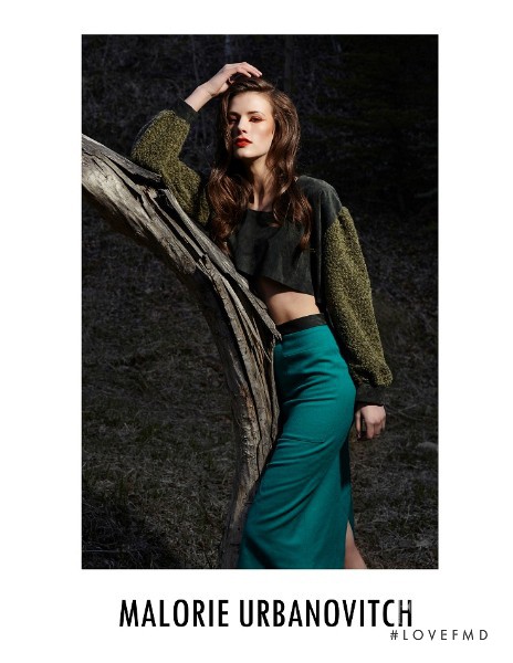 Kayley Chabot featured in  the Malorie Urbanovitch advertisement for Autumn/Winter 2012