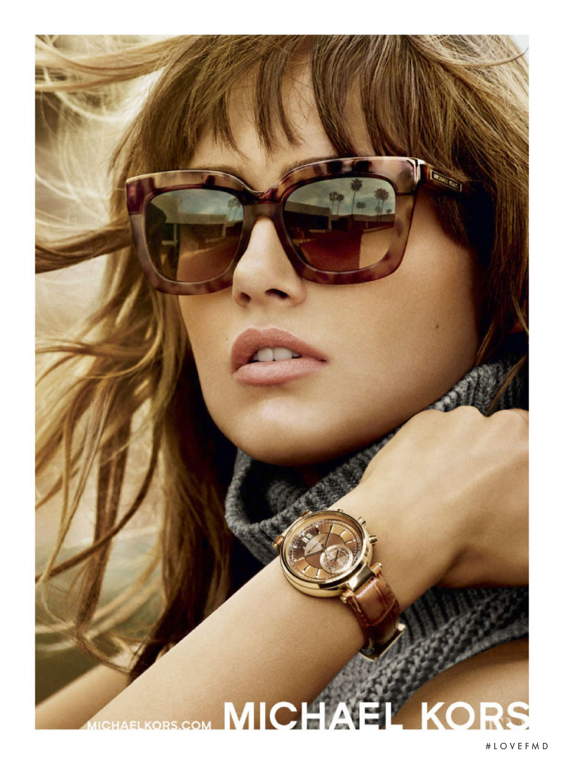 Karmen Pedaru featured in  the Michael Michael Kors advertisement for Autumn/Winter 2015