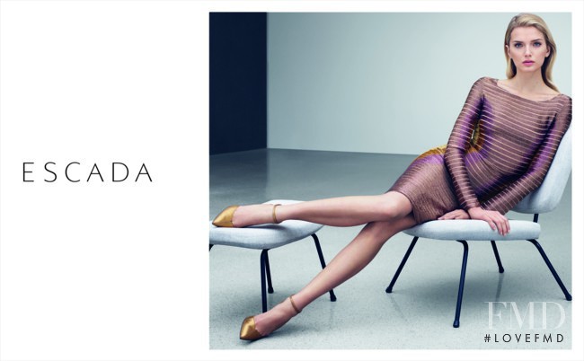 Lily Donaldson featured in  the Escada advertisement for Autumn/Winter 2015
