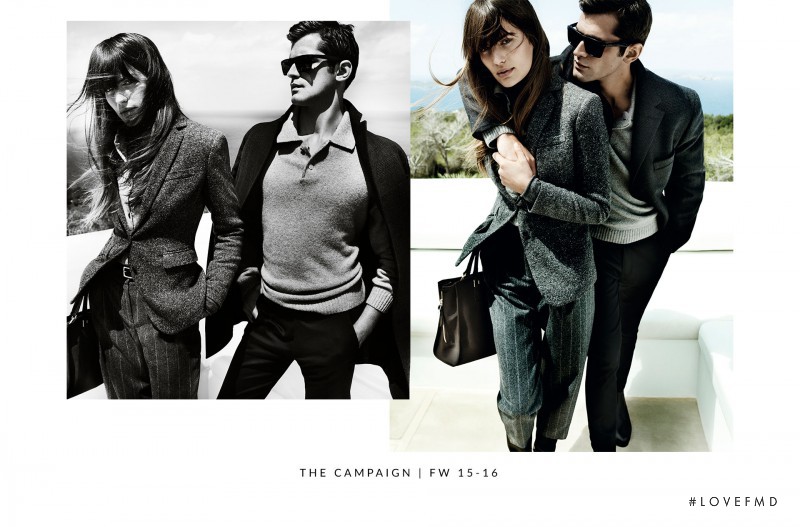 Cameron Russell featured in  the Massimo Dutti advertisement for Autumn/Winter 2015