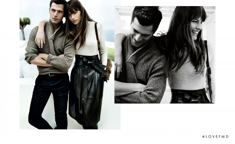 Cameron Russell featured in  the Massimo Dutti advertisement for Autumn/Winter 2015