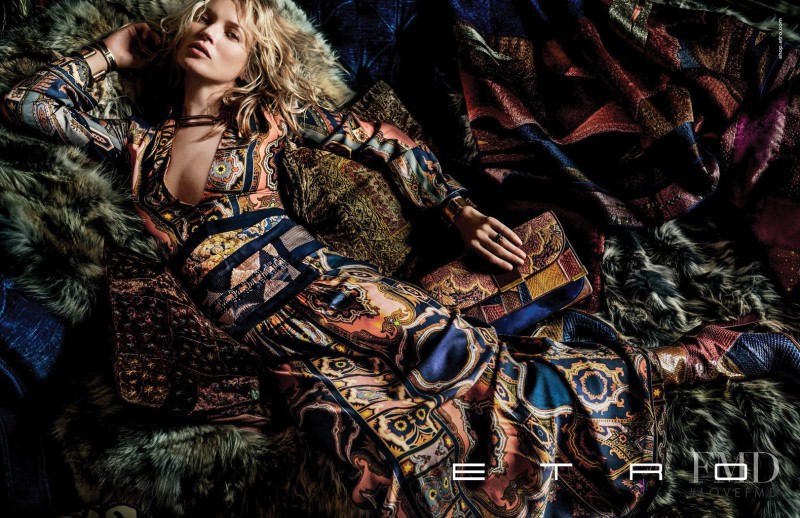 Kate Moss featured in  the Etro advertisement for Autumn/Winter 2015