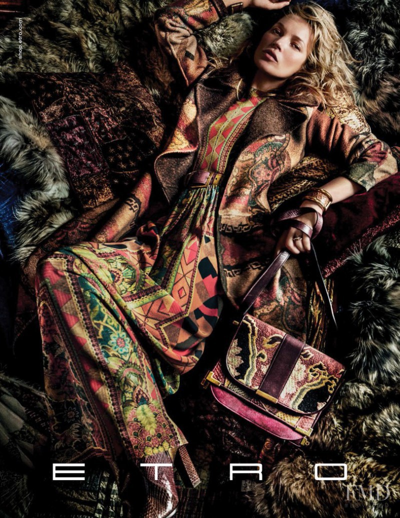 Kate Moss featured in  the Etro advertisement for Autumn/Winter 2015