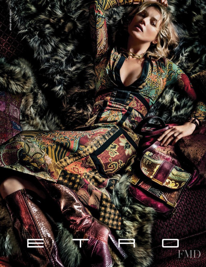 Kate Moss featured in  the Etro advertisement for Autumn/Winter 2015