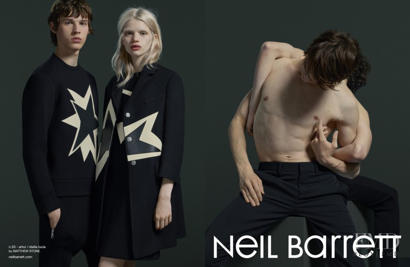 Stella Lucia featured in  the Neil Barrett advertisement for Autumn/Winter 2015