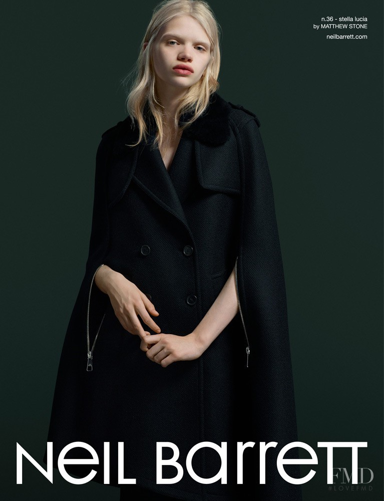 Stella Lucia featured in  the Neil Barrett advertisement for Autumn/Winter 2015