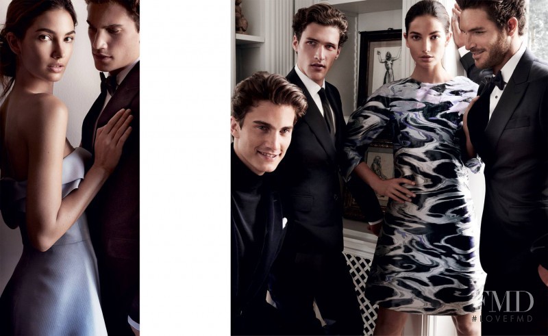 Lily Aldridge featured in  the Carolina Herrera advertisement for Autumn/Winter 2015