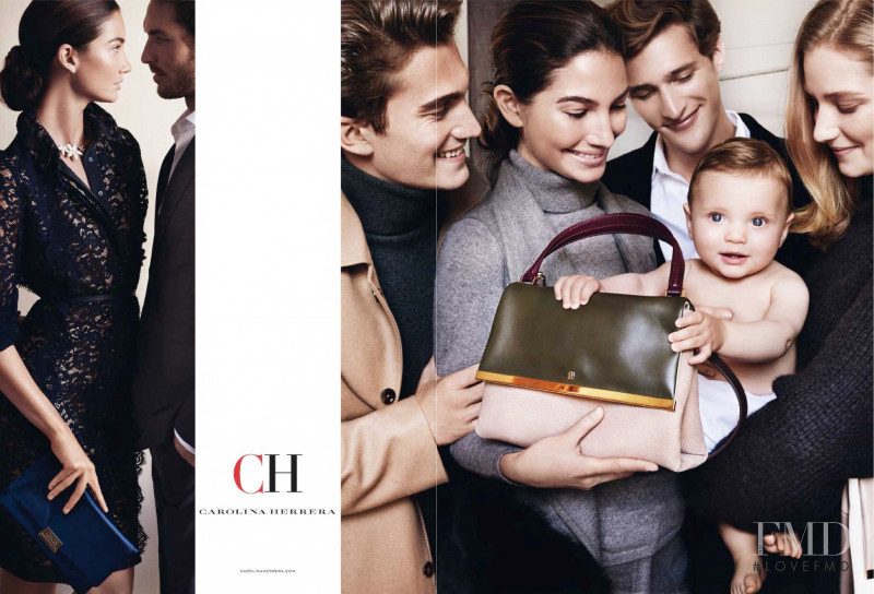 Lily Aldridge featured in  the Carolina Herrera advertisement for Autumn/Winter 2015