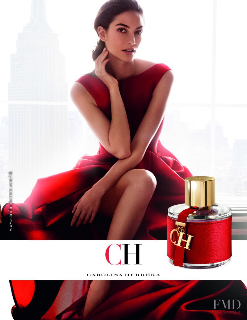 Lily Aldridge featured in  the CH Carolina Herrera CH Frangrance advertisement for Autumn/Winter 2015