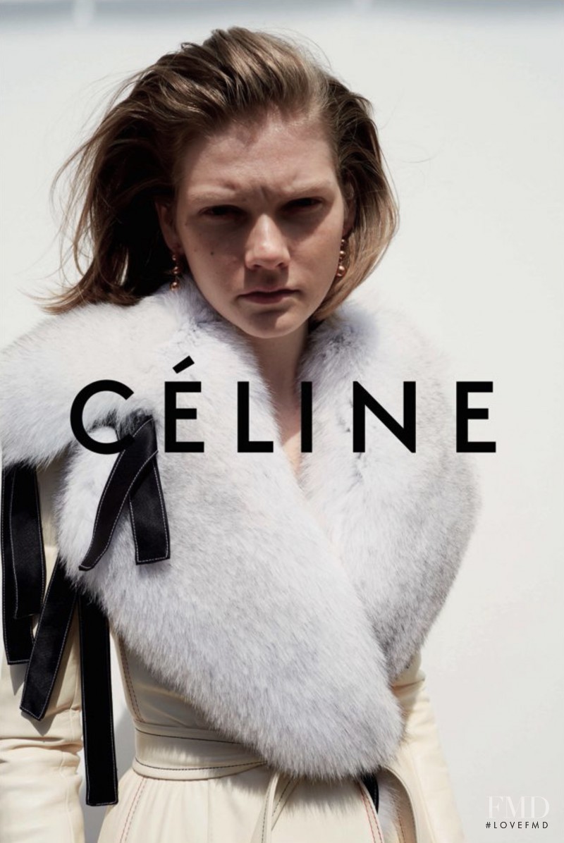 Marland Backus featured in  the Celine advertisement for Autumn/Winter 2015