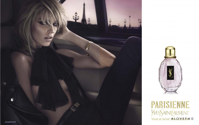 Anja Rubik featured in  the YSL Fragrance advertisement for Pre-Fall 2013