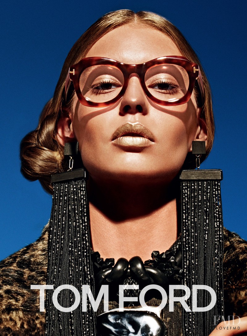 Ondria Hardin featured in  the Tom Ford advertisement for Autumn/Winter 2015