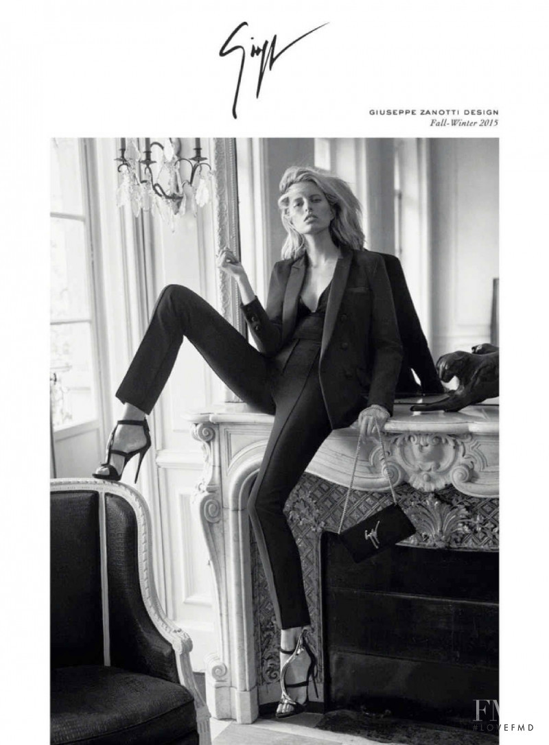 Karolina Kurkova featured in  the Giuseppe Zanotti advertisement for Autumn/Winter 2015