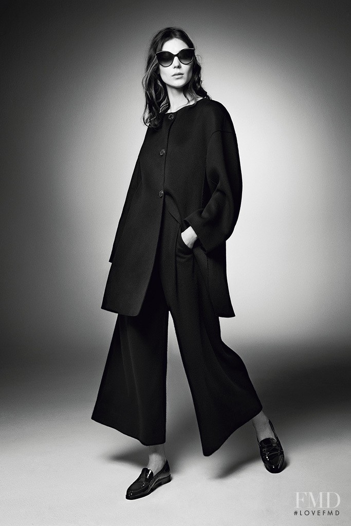 Kati Nescher featured in  the Giorgio Armani New Normal Line advertisement for Autumn/Winter 2015