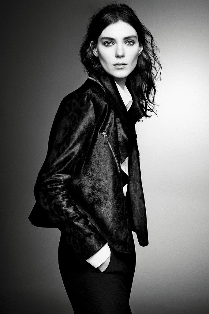 Kati Nescher featured in  the Giorgio Armani New Normal Line advertisement for Autumn/Winter 2015