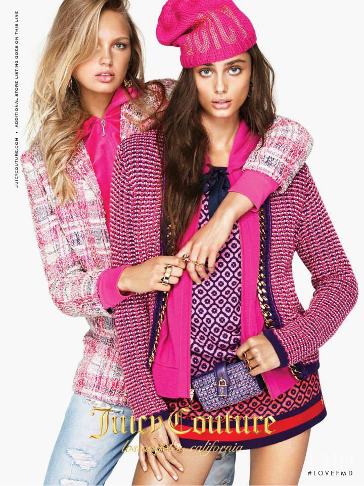 Romee Strijd featured in  the Juicy Couture advertisement for Autumn/Winter 2015