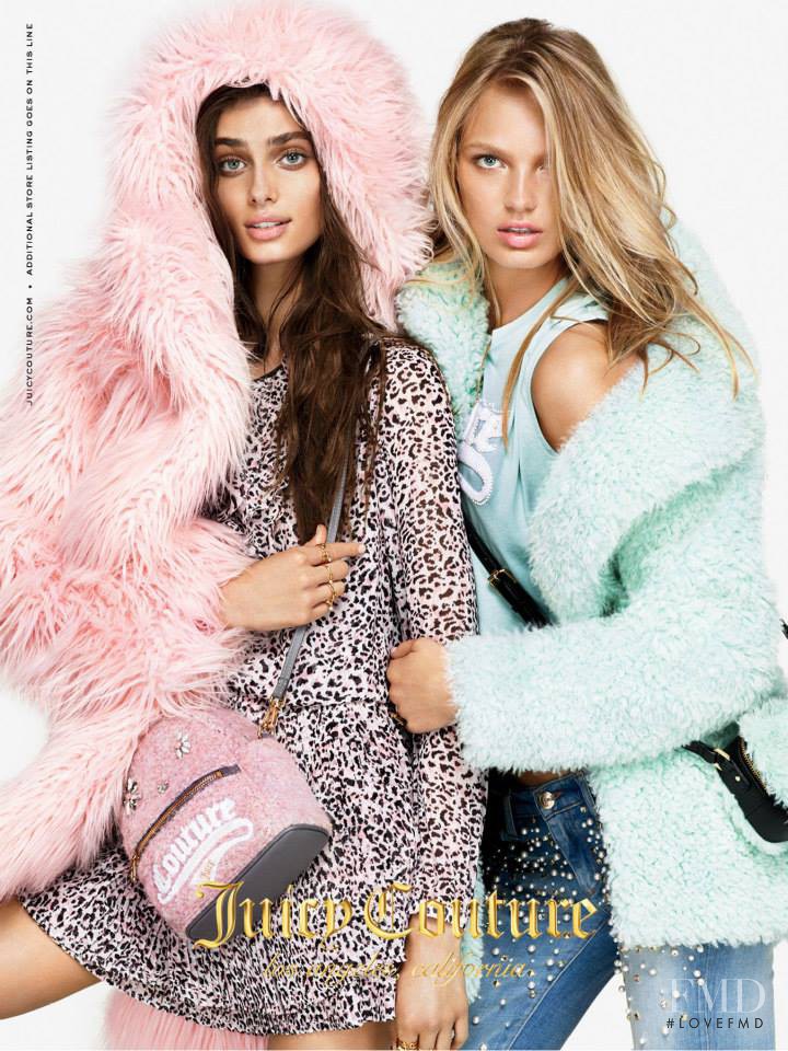 Romee Strijd featured in  the Juicy Couture advertisement for Autumn/Winter 2015