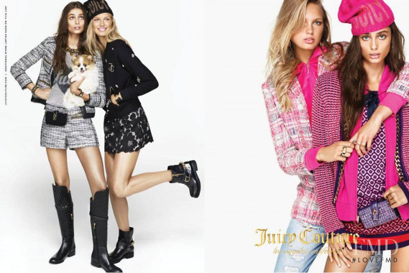 Romee Strijd featured in  the Juicy Couture advertisement for Autumn/Winter 2015