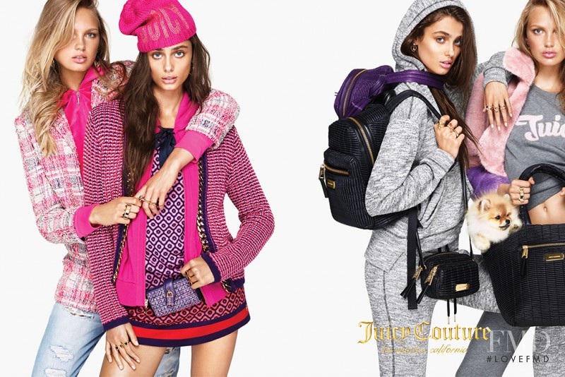 Romee Strijd featured in  the Juicy Couture advertisement for Autumn/Winter 2015