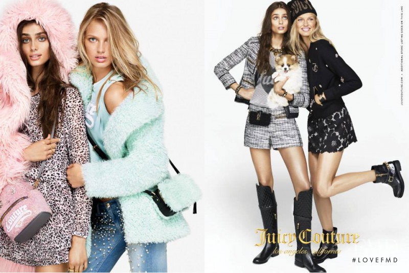 Romee Strijd featured in  the Juicy Couture advertisement for Autumn/Winter 2015