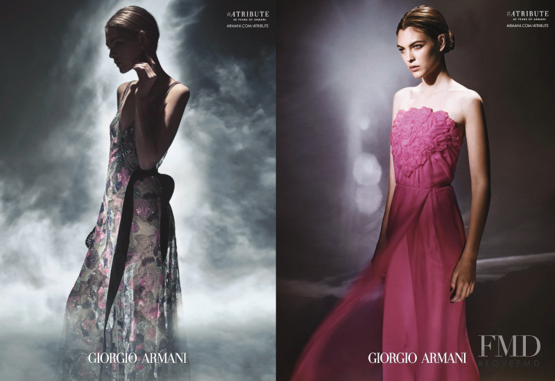 Vittoria Ceretti featured in  the Giorgio Armani advertisement for Autumn/Winter 2015