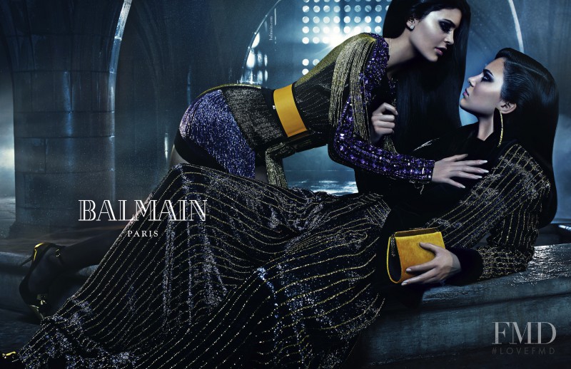 Kendall Jenner featured in  the Balmain advertisement for Autumn/Winter 2015