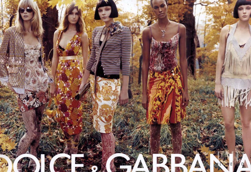 Eugenia Volodina featured in  the Dolce & Gabbana advertisement for Spring/Summer 2004