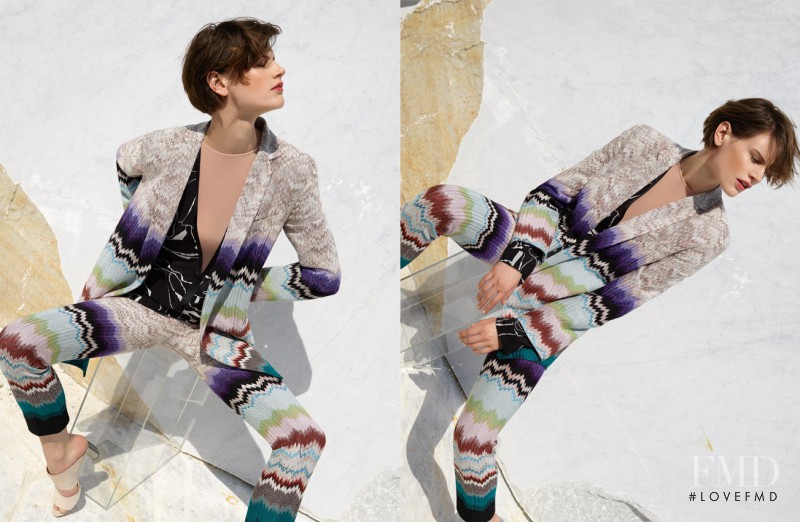 Saskia de Brauw featured in  the Missoni advertisement for Autumn/Winter 2015