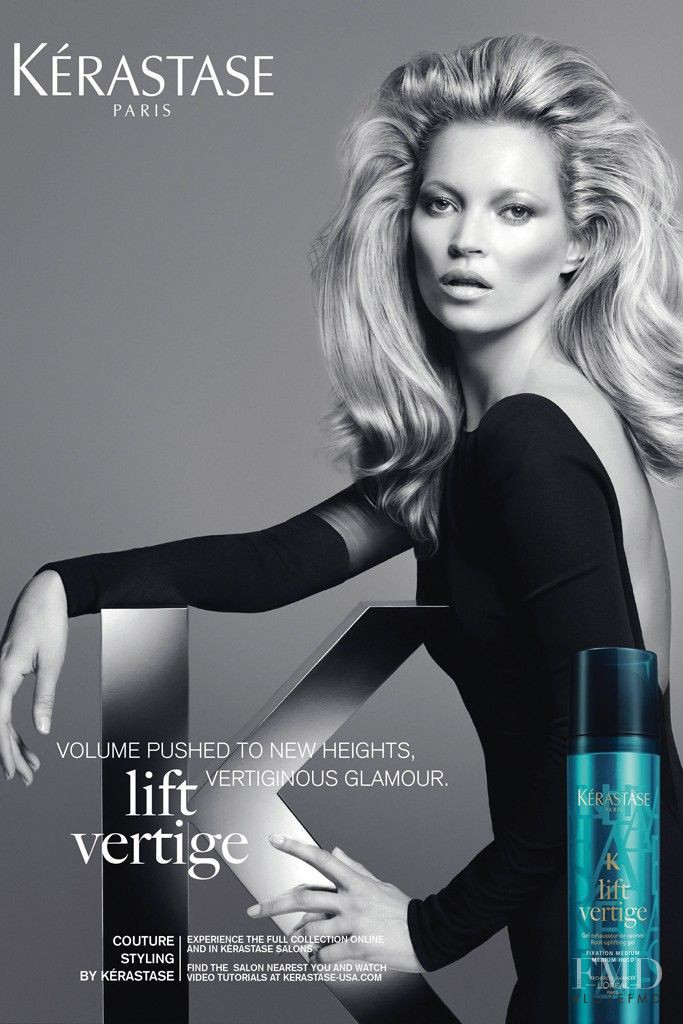 Kate Moss featured in  the Kerastase advertisement for Pre-Fall 2013