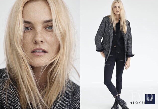 Caroline Trentini featured in  the Gap advertisement for Autumn/Winter 2015