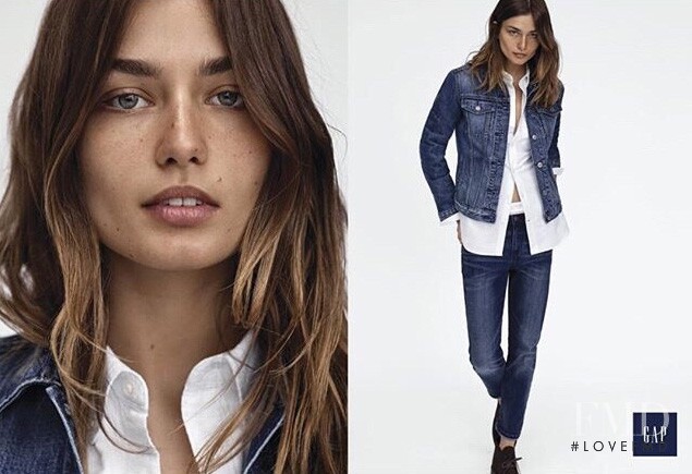 Andreea Diaconu featured in  the Gap advertisement for Autumn/Winter 2015