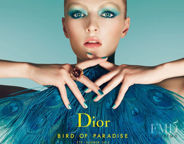 Daria Strokous featured in  the Dior Beauty Christian Dior Cosmetics "Bird of Paradise"  advertisement for Summer 2013