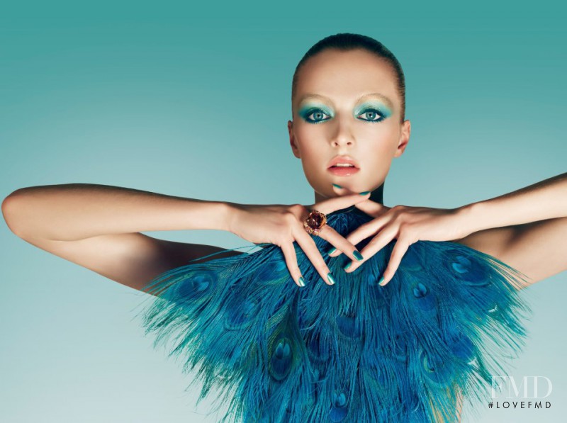 Daria Strokous featured in  the Dior Beauty Christian Dior Cosmetics "Bird of Paradise"  advertisement for Summer 2013