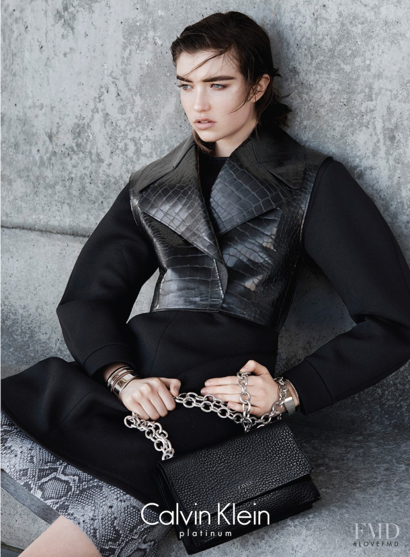 Grace Hartzel featured in  the CK Calvin Klein advertisement for Autumn/Winter 2015