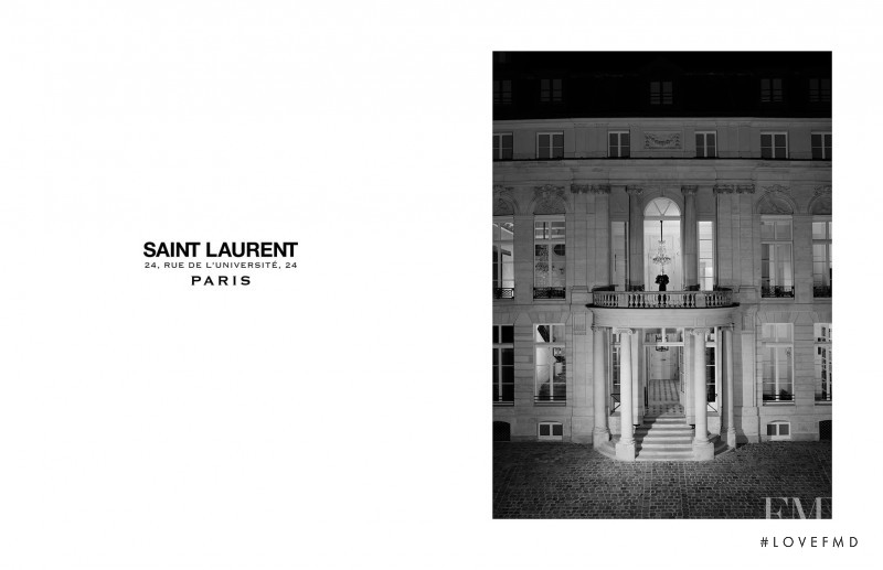 Helena Severin featured in  the Saint Laurent Rue De L\'Université advertisement for Autumn/Winter 2015