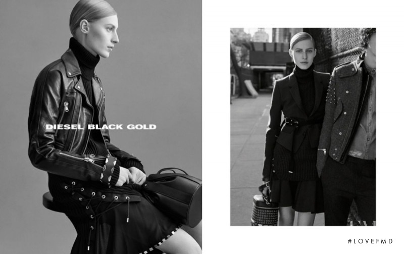 Julia Nobis featured in  the Diesel Black Gold advertisement for Autumn/Winter 2015