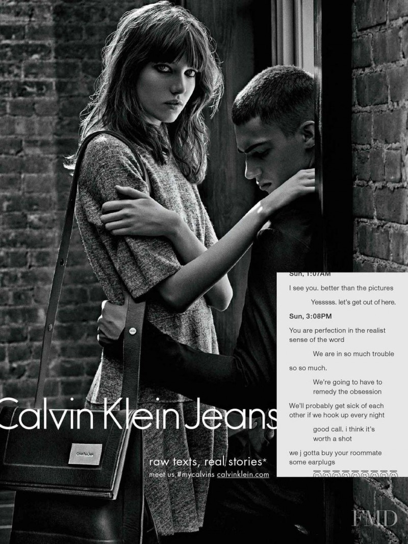 Alessio Pozzi featured in  the Calvin Klein Jeans advertisement for Autumn/Winter 2015