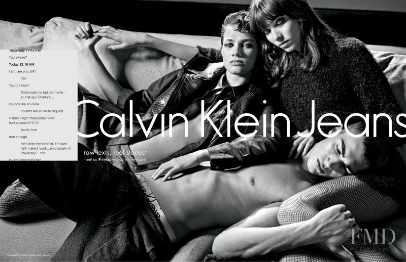 Alessio Pozzi featured in  the Calvin Klein Jeans advertisement for Autumn/Winter 2015