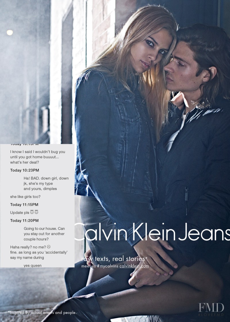 Kenya Kinski Jones featured in  the Calvin Klein Jeans advertisement for Autumn/Winter 2015