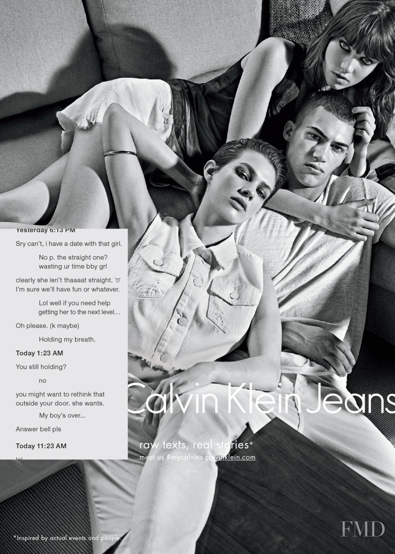 Alessio Pozzi featured in  the Calvin Klein Jeans advertisement for Autumn/Winter 2015