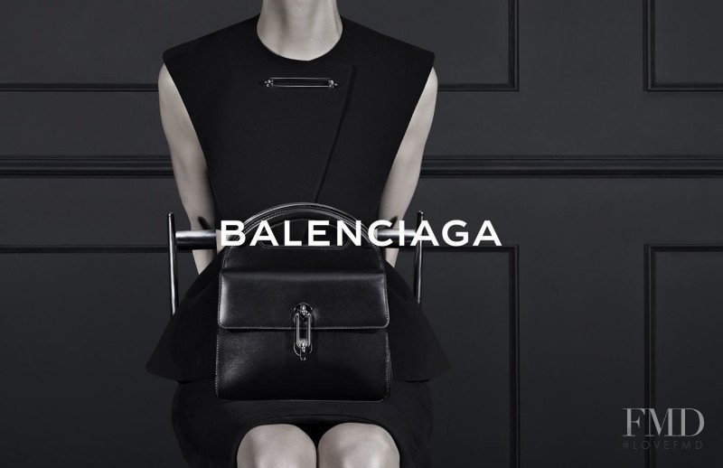 Kristen McMenamy featured in  the Balenciaga advertisement for Autumn/Winter 2013