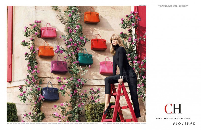 Julia Stegner featured in  the CH Carolina Herrera advertisement for Autumn/Winter 2013
