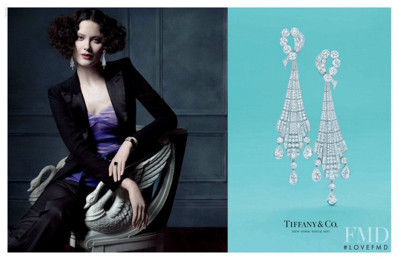 Shalom Harlow featured in  the Tiffany & Co. advertisement for Spring/Summer 2013