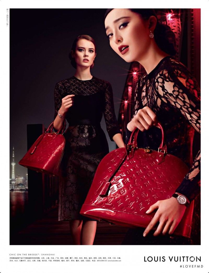 Monika Jagaciak featured in  the Louis Vuitton Alma advertisement for Spring/Summer 2013