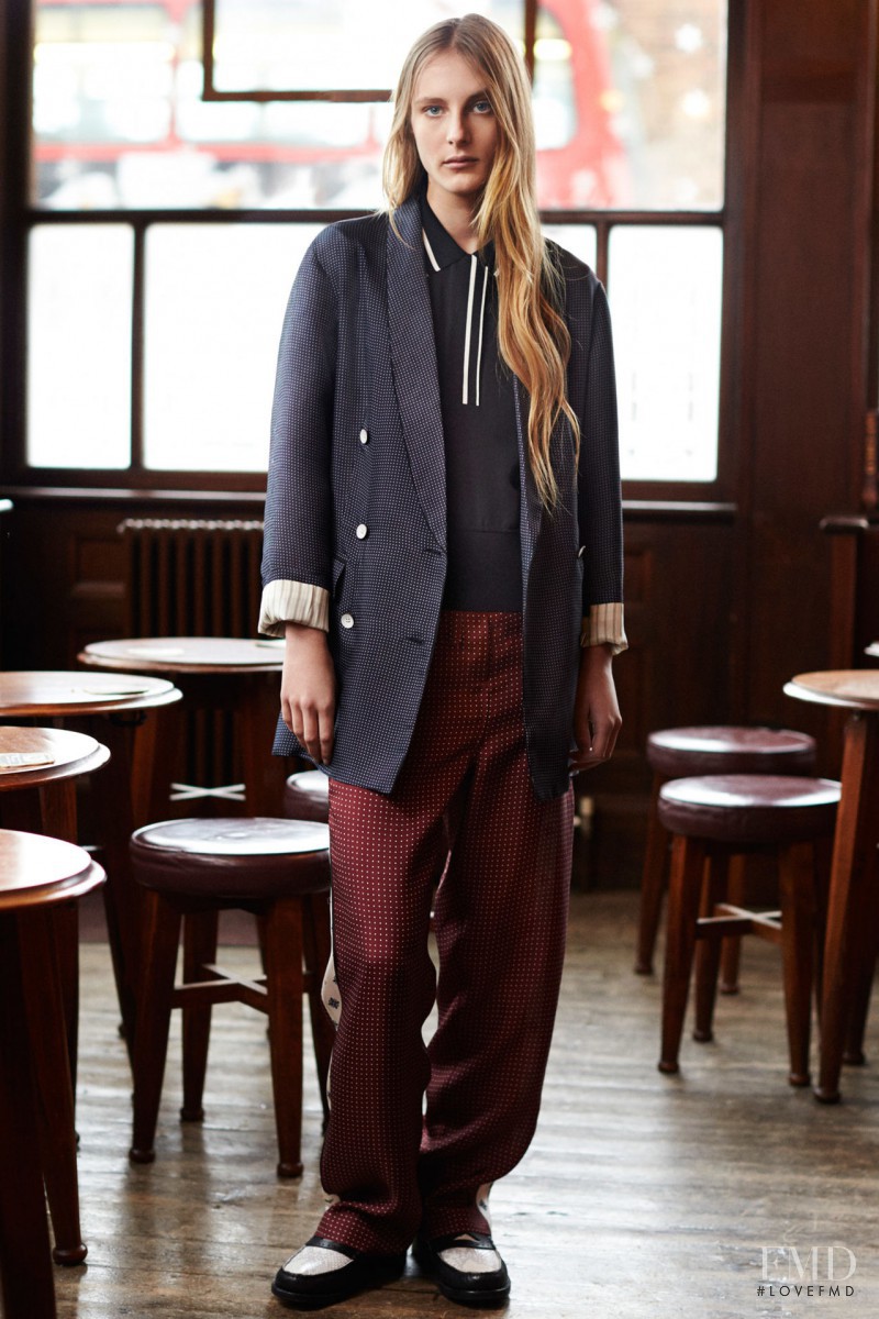 Olympia Campbell featured in  the rag & bone lookbook for Pre-Fall 2015