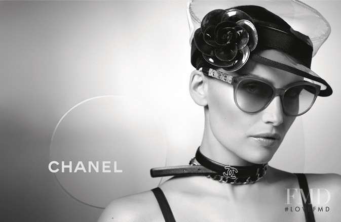 Laetitia Casta featured in  the Chanel Eyewear advertisement for Spring/Summer 2013