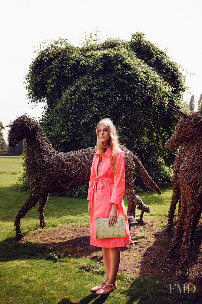 Olympia Campbell featured in  the Orla Kiely advertisement for Spring/Summer 2015