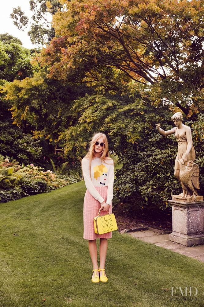 Olympia Campbell featured in  the Orla Kiely advertisement for Spring/Summer 2015