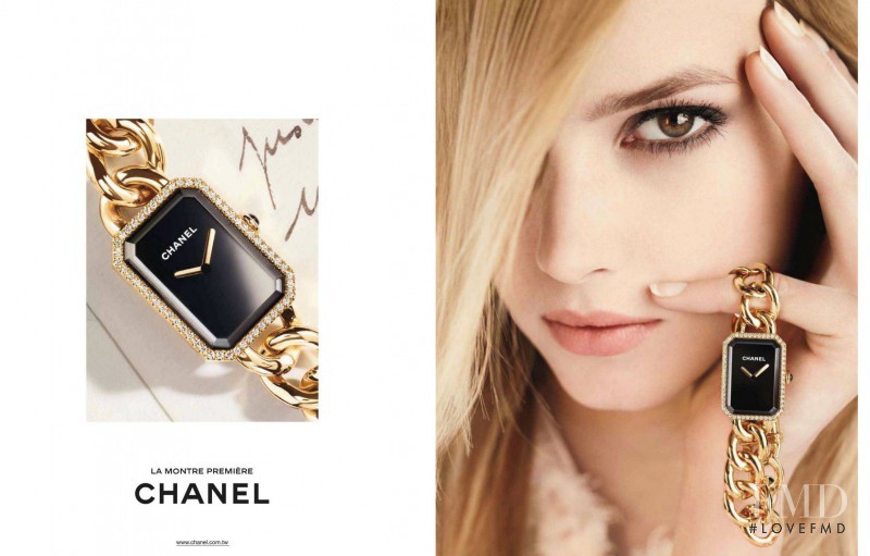 Sigrid Agren featured in  the Chanel Watches Première advertisement for Spring/Summer 2013